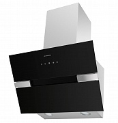 картинка MERSEY 60 нержавеющая сталь\черное стекло вытяжка от магазина Мойки онлайн