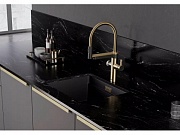 картинка Смеситель Blanco EVOL-S Pro FILTER цвет сатин золото (с подключением фильтра) арт. 527430 от магазина Мойки онлайн