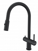 картинка Смеситель для кухни Kuchenstern BRUNN-FS черный 751BL80 от магазина Мойки онлайн