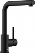 картинка Смеситель MILA-S черный матовый (выдвижной шланг) арт. 526779 от магазина Мойки онлайн