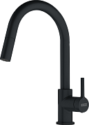 картинка LINA  PULL-OUT черный матовый с выдвижным шлангом cмеситель от магазина Мойки онлайн