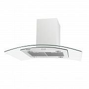 картинка ANCONA PLUS A ISLA 90 белая/прозрачное стекло вытяжка от магазина Мойки онлайн