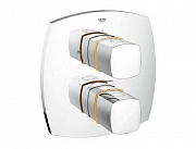 картинка Grandera термостат для душа со встроенным переключателем на 2 положения хром / золото (19937Ig0) от магазина Мойки онлайн