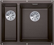 картинка Кухонная мойка Blanco Subline 340/160-U правая цвет кофе арт. 523567 от магазина Мойки онлайн