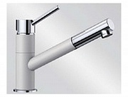 картинка Смеситель KANO-S цвет белый/хром (выдвижной шланг) арт. 525040 от магазина Мойки онлайн