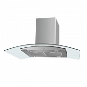 картинка ANCONA PLUS A ISLA 90 нержавеющая сталь/прозрачное стекло вытяжка от магазина Мойки онлайн