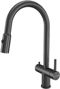 картинка Смеситель для кухни Kuchenstern BRUNN-FS вороненая сталь 751GM80 от магазина Мойки онлайн